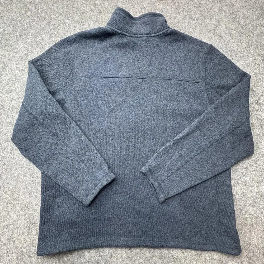The North Face Sweater Mens 2XL Gray Heather Fleece 1/4 Zip Pullover Mock Neck